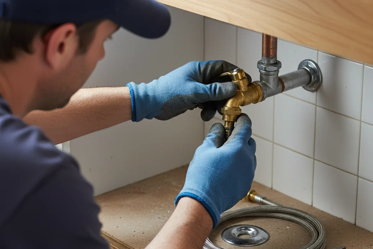 Shutoff valve and fitting work during Emergency Plumbing in Amherst